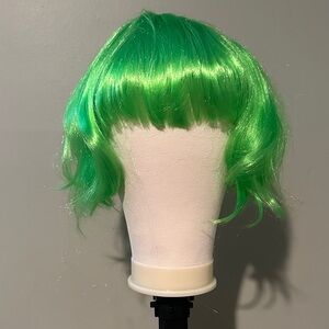 St Patrick’s Day Bright Green Short Bob Wig with Bangs - Synthetic Wig